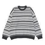 BIG BORDER KNIT / WHTBLK