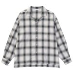 OPEN COLLAR CHECK SHIRTS / OFF WHITE