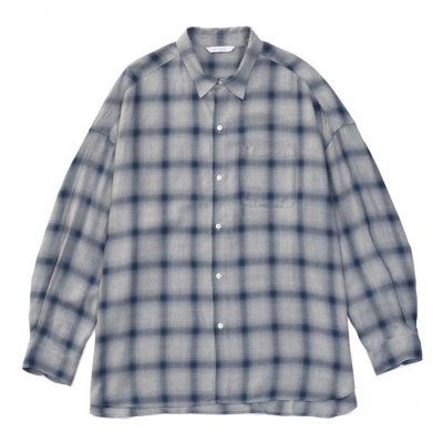 RAYON CHECK SHIRTS / BLUE - VICTIM ONLINE STORE | ヴィクティム公式通販サイト