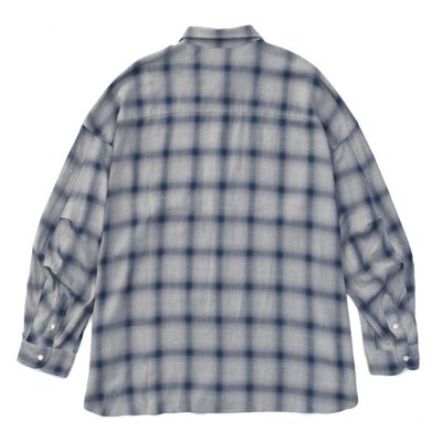 RAYON CHECK SHIRTS / BLUE - VICTIM ONLINE STORE | ヴィクティム公式通販サイト