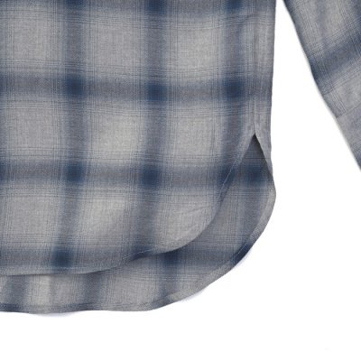 RAYON CHECK SHIRTS / BLUE - VICTIM ONLINE STORE | ヴィクティム公式通販サイト