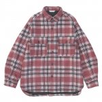 PADDING CHECK SHIRT JACKET / WINE