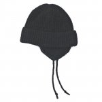 VICTIMCA4LA / EAR FLAP KNIT CAP / BLACK