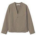 NO COLLAR JACKET / BROWN