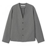NO COLLAR JACKET / GRAY