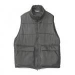 VINTAGE EFFECT VEST / BLACK