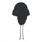 VICTIMCA4LA / EAR FLAP KNIT CAP / BLACK