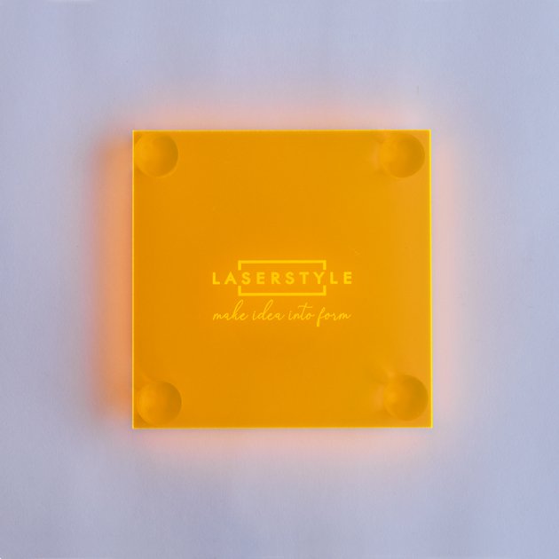 集光アクリル板 オレンジ 3mm厚 - レーザー加工用材料・商材販売サイト