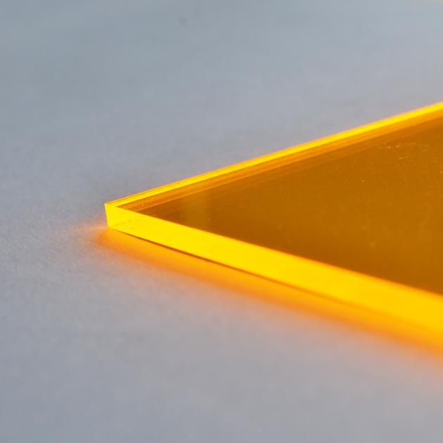 集光アクリル板 オレンジ 3mm厚 - レーザー加工用材料・商材販売サイト