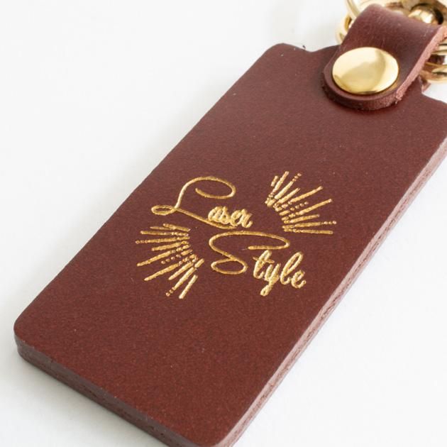 牛革プレートキーホルダー - レーザー加工用材料・商材販売