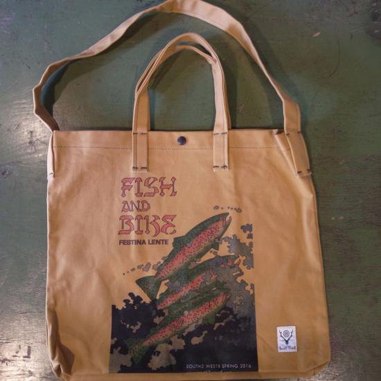 South2West8（サウスツーウエストエイト)|Printed Grocery Bag - Fish 
