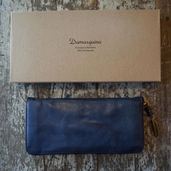 Damasquina(ダマスキーナ) |フェザージップウォレットL-NAVY - BEVERLY HILLS CHICKEN