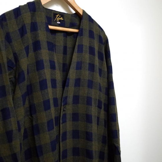 NEEDLES( ニードルズ）|1b Cardigan Shirt-Block Plaid-OLIVE ...
