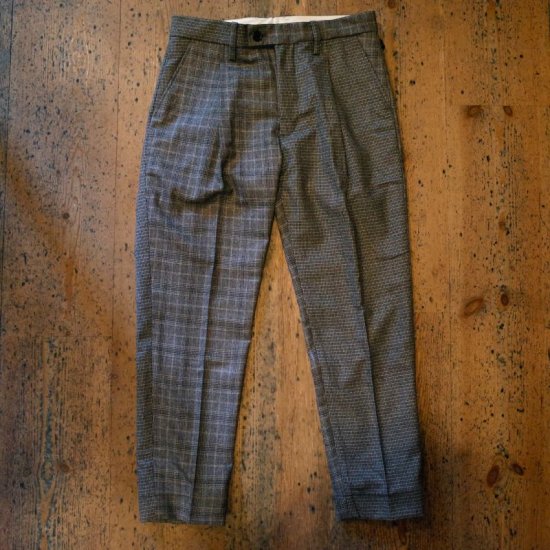 BREECHEZ(ブリーチェズ)|CRAZY PATTERN CHECK 1 PLEATS TAPERDE SLACKS