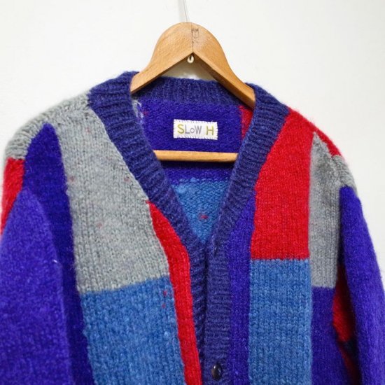 SLOWHANDS(スロウハンズ)｜MOHAIR CRAZY BLOCK SHALLOW V CARDIGAN - BEVERLY HILLS  CHICKEN