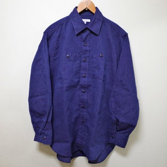 Engineered Garments (エンジニアードガーメンツ)|Work Shirt-CL Solid-Navy - BEVERLY HILLS  CHICKEN