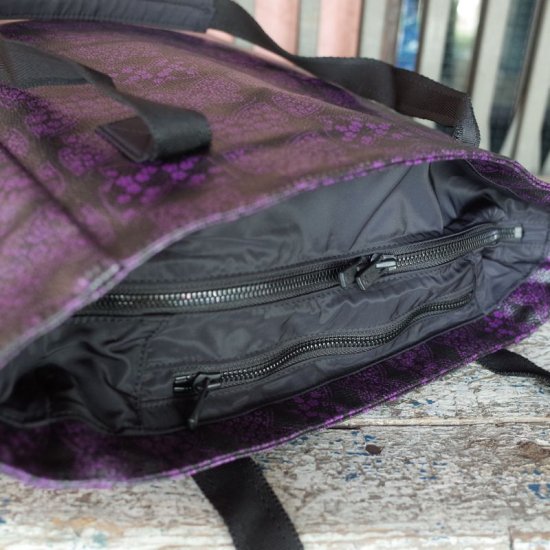Needles Black and Purple PVC Papillon Bag Needles