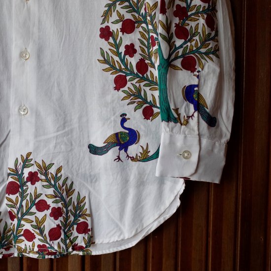 Engineered Garments For Woman(エンジニアードガーメンツ)|Rounded Collar Shirt-Peacock  Print - BEVERLY HILLS CHICKEN