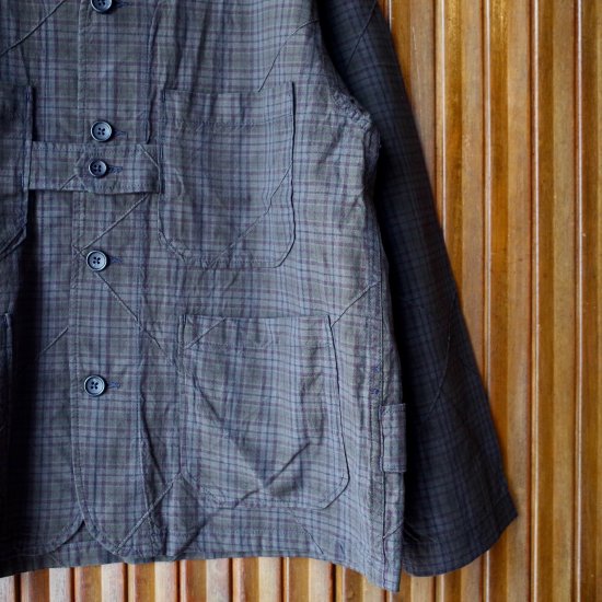 Engineered Garments (エンジニアードガーメンツ)|Cardigan Jacket-Pintuck Small Plaid -  BEVERLY HILLS CHICKEN