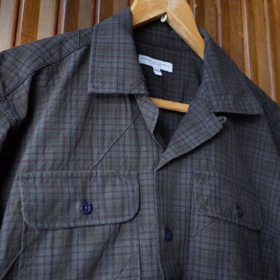 Engineered Garments (エンジニアードガーメンツ)|Bowling Shirt-Pintuck Small Plaid -  BEVERLY HILLS CHICKEN