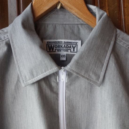 ENGINEERED GARMENTS WORKADAY((エンジニアードガーメンツワーカデイ)|Half Zip Shirt-Melage  Cotton Sheeting - BEVERLY HILLS CHICKEN