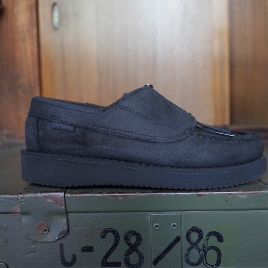 Engineered Garments(エンジニアードガーメンツ)|EG X SEBAGO COVERDECK-BLACK WAXY SUEDE -  BEVERLY HILLS CHICKEN