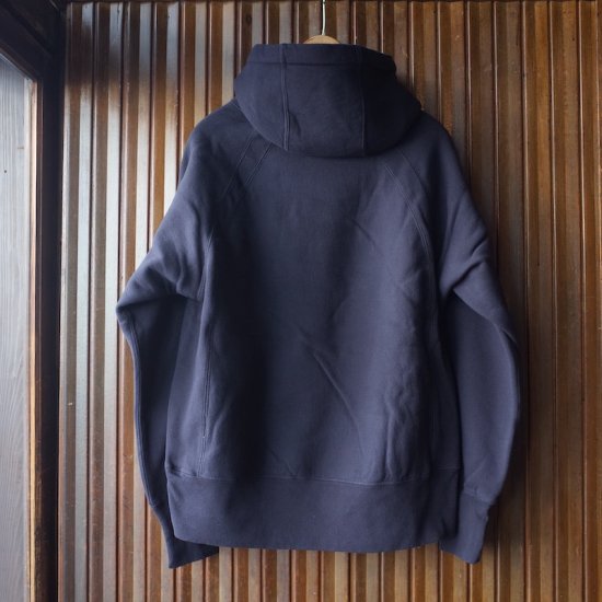 Engineered Garments (エンジニアードガーメンツ)|RAGLAN HOODY - COTTON HEAVY FLEECE-Navy  - BEVERLY HILLS CHICKEN