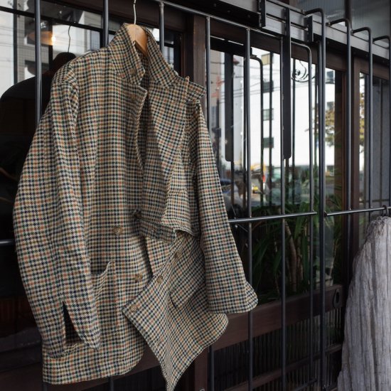 RANDT(アールアンドティー)|RT Jacket-TanWool Gunclub Houndstooth