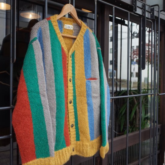 SLOWHANDS(スロウハンズ)｜Mohair Random Stripe Cardigan - BEVERLY HILLS CHICKEN