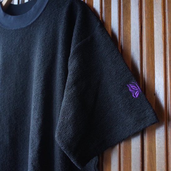 NEEDLES( ニードルズ）|S/S MOCK NECK TEE - COTTON PILE JERSEY-BLACK