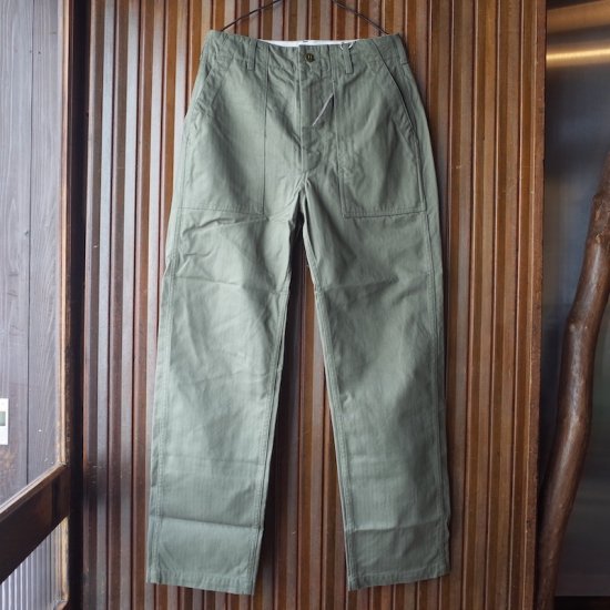 Engineered Garments (エンジニアードガーメンツ)|FATIGUE PANT - COTTON HERRINGBONE  TWILL-OLIVE - BEVERLY HILLS CHICKEN