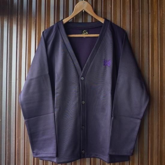 NEEDLES( ニードルズ）|V Neck Cardigan - C/Pe Bright JerseyーPURPUL 