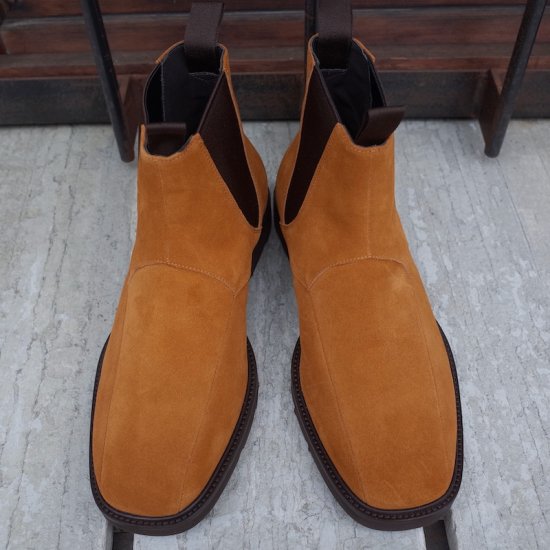 NEEDLES( ニードルズ）|Square Toe Chelsea Boot - Suede - BEVERLY 