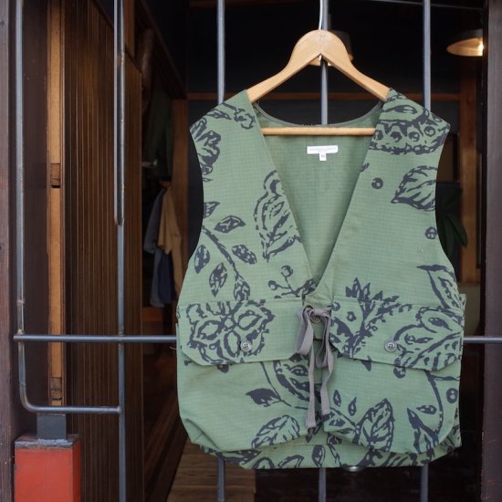 Engineered Garments (エンジニアードガーメンツ)|Fowl Vest -Floral Print Ripstop -  BEVERLY HILLS CHICKEN