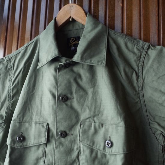 NEEDLES( ニードルズ）|S/S Fatigue Shirt - BacksateenーOlive - BEVERLY HILLS CHICKEN