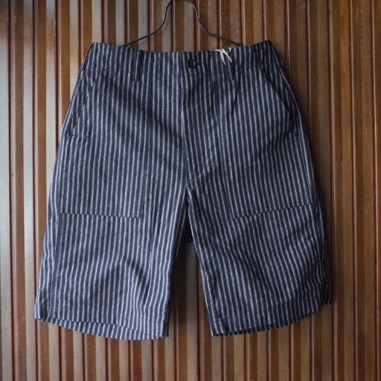 Engineered Garments (エンジニアードガーメンツ)|Fatigue Short - LC Stripe-Navy/Grey -  BEVERLY HILLS CHICKEN