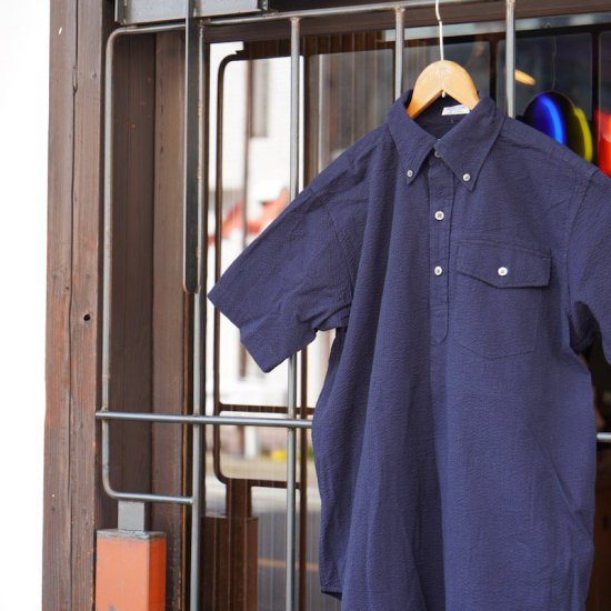 Engineered Garments (エンジニアードガーメンツ)|Popover BD Shirt - Tone&Tone  SeersuckerーDk.Navy - BEVERLY HILLS CHICKEN