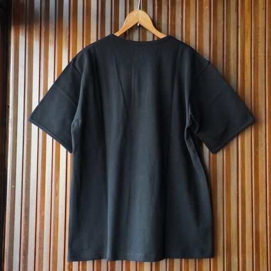 NEEDLES( ニードルズ）|Henry Neck Tee - Cotton Pique-Black