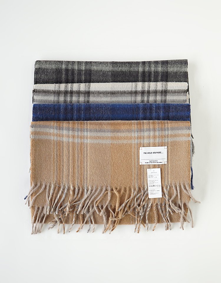 【THE INOUE BROTHERS...】Brushed Scarf - check｜kink online shop