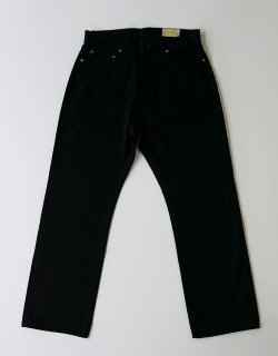 Denim Flare Trousers / Black