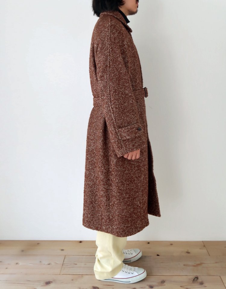 AURALEE HERINGBONE TWEED COAT ヘリンボーン | gulatilaw.com