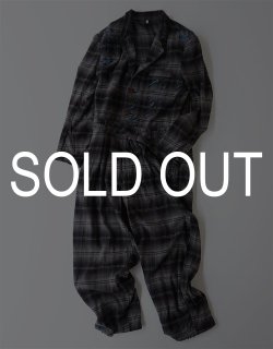 Ripped silk flannel jumpsuits