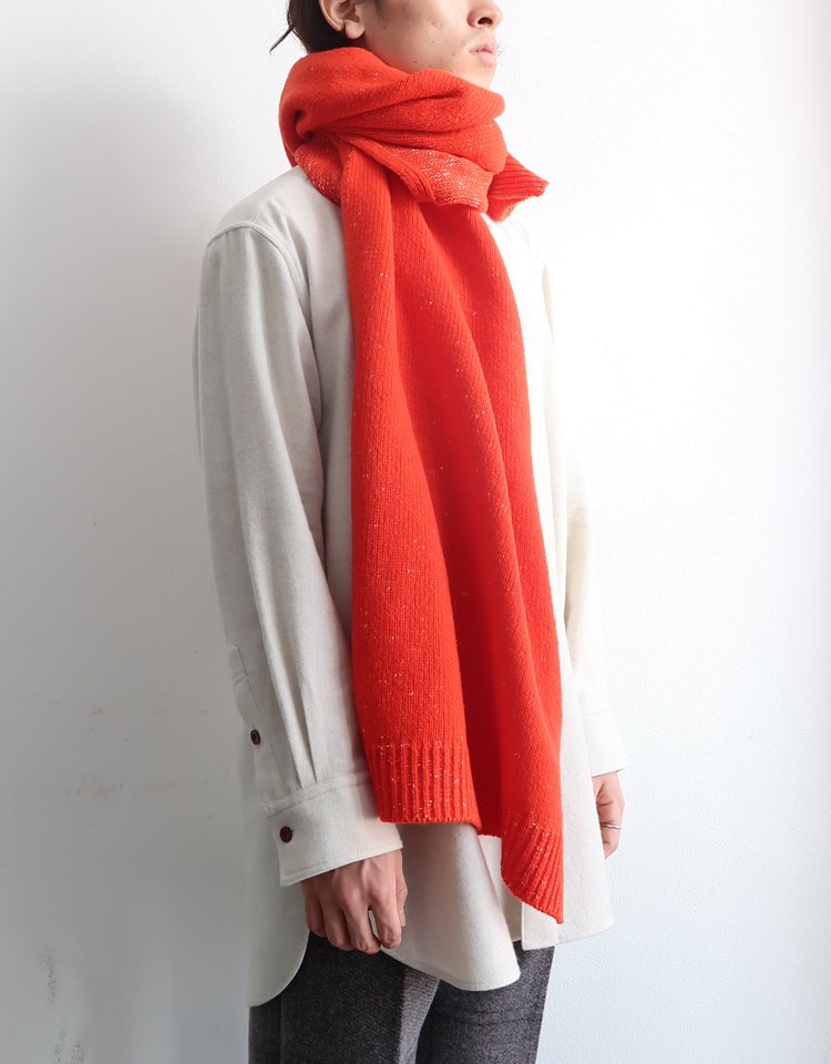 IRENISA】 SIDE SLIT KNIT VEST - Red Orange / IH-22FW-K004｜kink