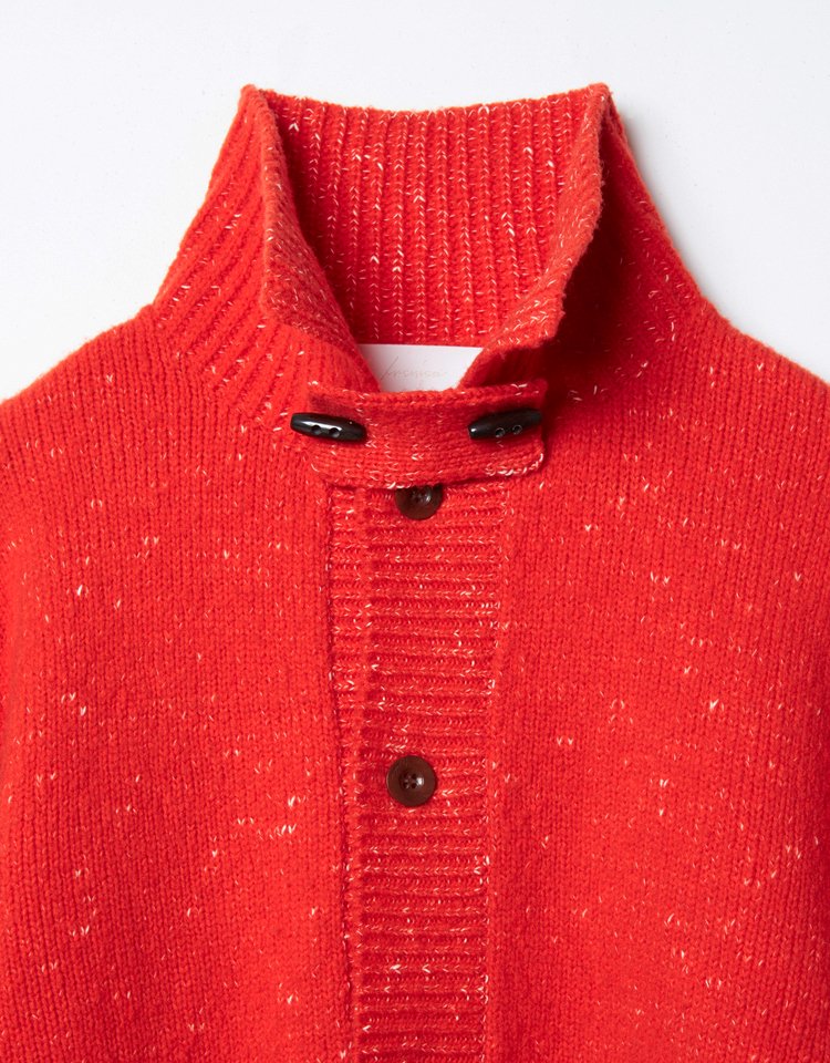 【IRENISA】 LOW GAUGE KNIT BLOUSON - Red Orange / IH-22FW-K005｜kink online  shop