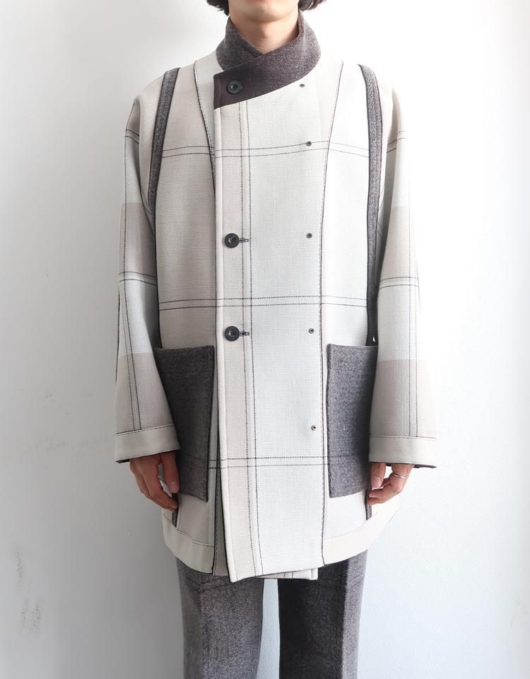 フラワープリント IRENISA reversible stand calla half coat | www