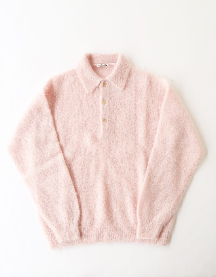 国際ブランド】 BRUSHED SUPER KID MOHAIR KNIT POLO size4 kochmetal