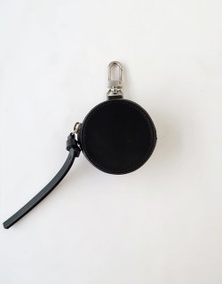 ROUND COIN CASE - ITALIAN LEATHER / Black