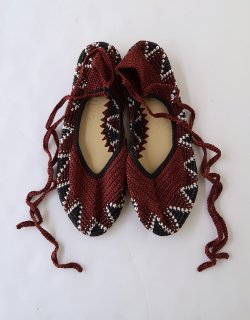 Crochet Ballerina Shoes - High / Grape Red