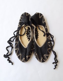 Crochet Ballerina Shoes - High / Pepper Black