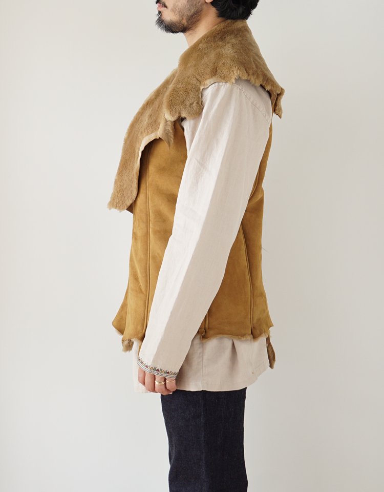 BLACKBIRD】sleeveless mouton jacket / B-EG-003｜kink online shop